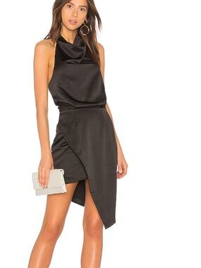 Elliatt × Revolve Camo Dress in Black amino Dress Halter LBD glam chic cocktail